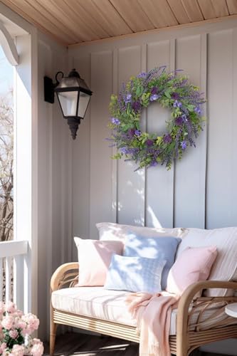 Lavender Wreath for Front Door Spring Summer Decor
