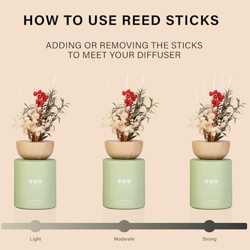 SOXCOMFY Reed Diffuser Set with Dried Flowers 1