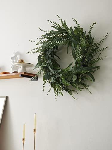 24 Inch Eucalyptus Wreath for Front Door Decor