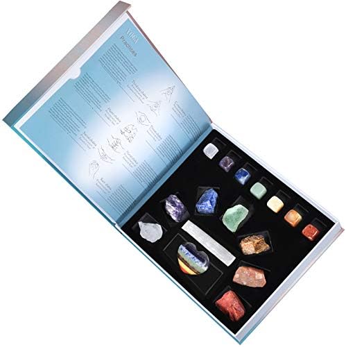 Rockcloud Chakra Therapy Starter Kit with 16 Pieces