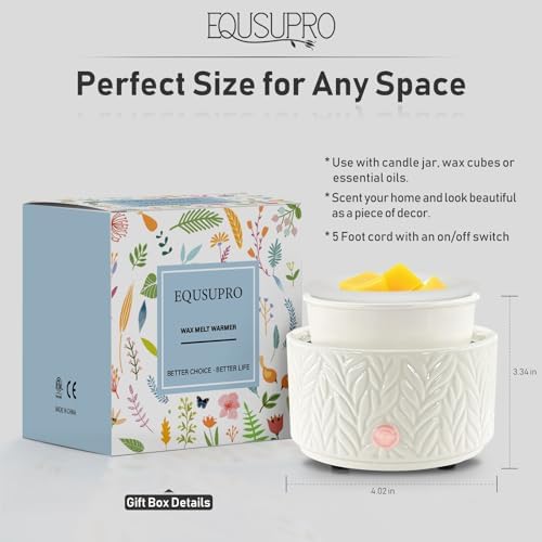 EQUSUPRO Wax Melt Warmer 3-in-1 Electric Burner