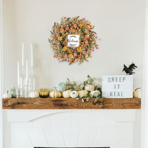 idyllic Summer Wreath for Front Door Orange Decor