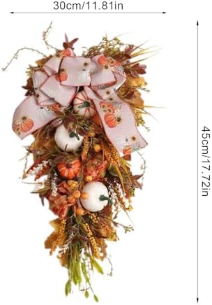 Fall Floral Teardrop Swag - Halloween Decor
