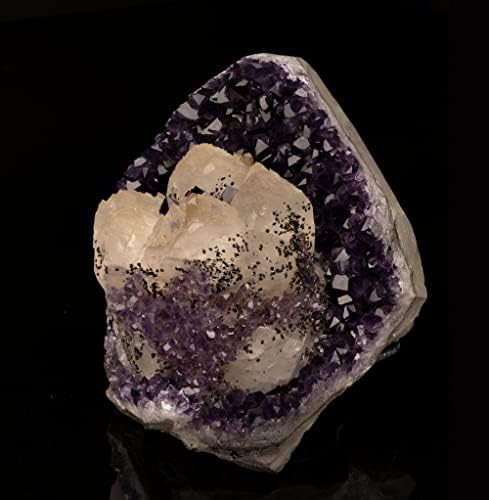 Ag Minerals Calcite On Amethyst Fountain Stone