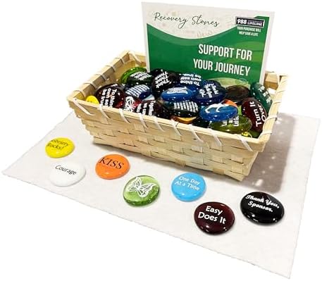 Lifeforce Glass Stones Recovery Sobriety Affirmation Assortment 1