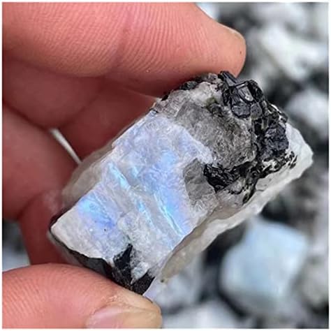FIDEMM Natural Crystal Rainbow Moonstone Healing Stones 100g