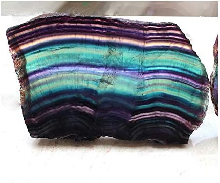 Rainbow Fluorite Slice Healing Crystal for Home Decor