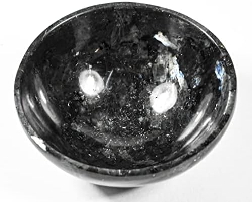 3 Inch 80g Rainbow Metallic Flash Larvikite Bowl