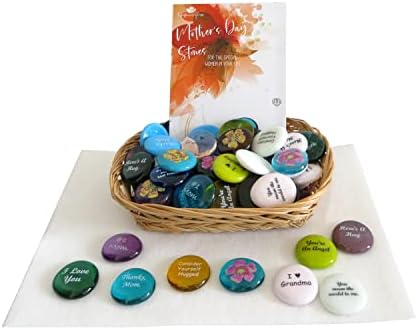 Lifeforce Glass Mothers Day Stones Set of 100 with 12 Messages