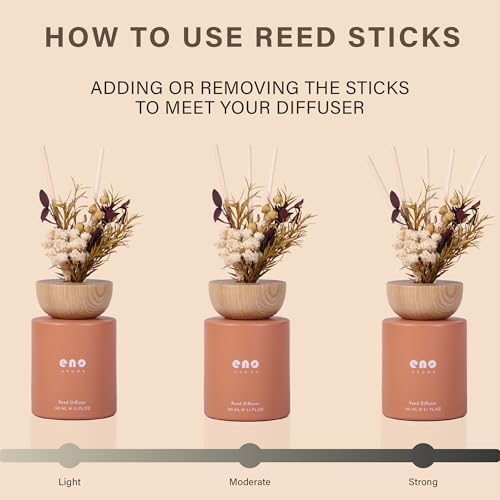SOXCOMFY Reed Diffuser Set with Dried Flowers