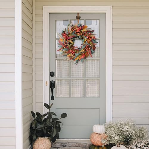 TEMPUS 22 Inch Fall Wreath Artificial Decor