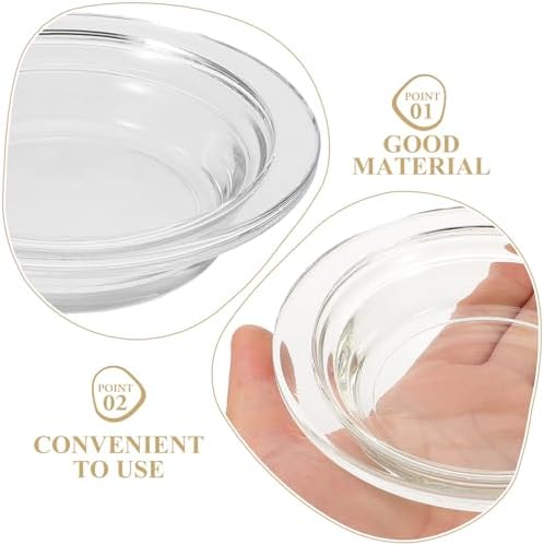 2Pcs Replacement Wax Warmer Glass Dish for Home Office Meditation