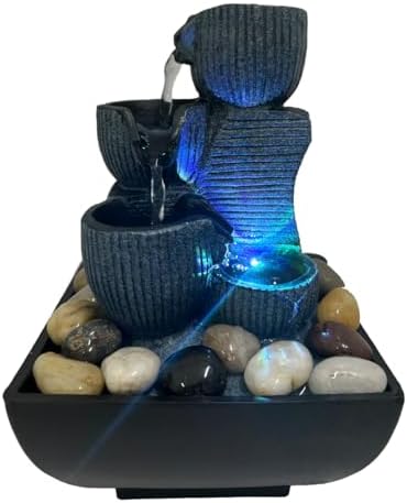 Indoor Tabletop Water Fountain with LED Light