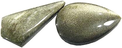 Mexican Gold Sheen Obsidian Lapidary Gem Stones 31 Pieces