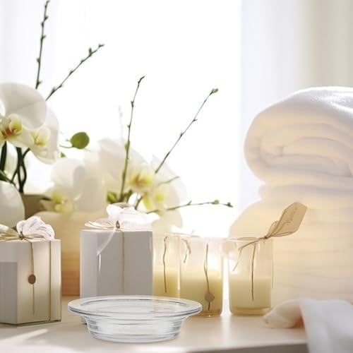 2Pcs Replacement Wax Warmer Glass Dish for Home Office Meditation