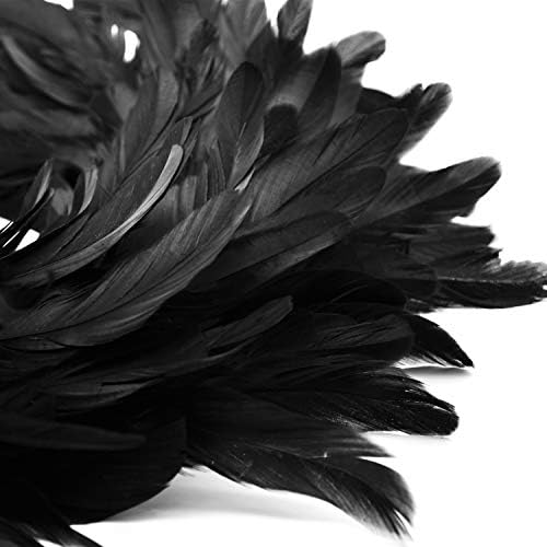 JOYIN 135 Inch Black Feather Halloween Wreath