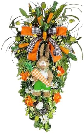 Orange Carrots Teardrop Wreath Hanging Decoration