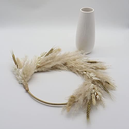 Real Dried Flower Wreath Brown 13 Inch