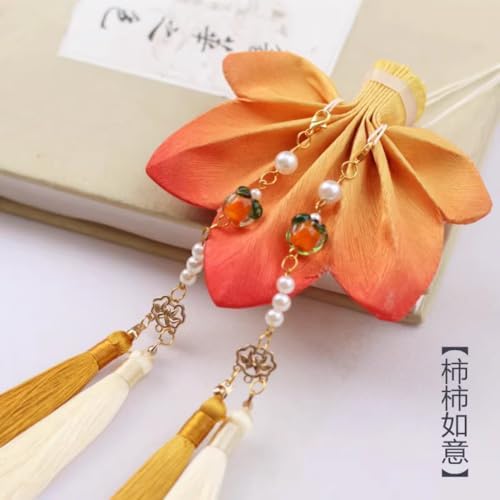 Hanfu Style Maple Leaf Lotus Fragrant Bag with Tassel