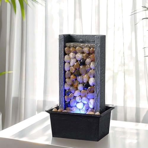 Kalona 106 Inch Indoor Waterfall Fountain with LED Lights