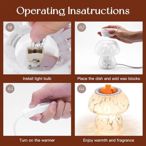 Candeldo Mushroom Wax Melter Warmer for Home Decor