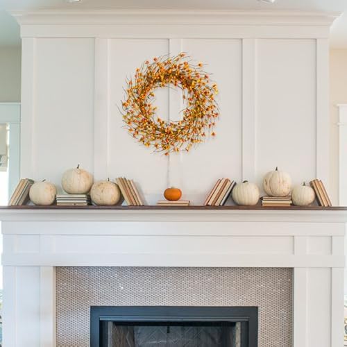 18 Inch Fall Berries Flower Wreath for Front Door