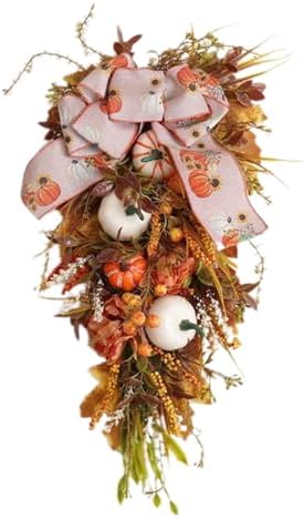 Fall Floral Teardrop Swag - Halloween Decor