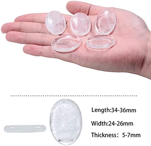 Oval Thumb Worry Stone Pack of 4 Rock Quartz Crystal Therapy