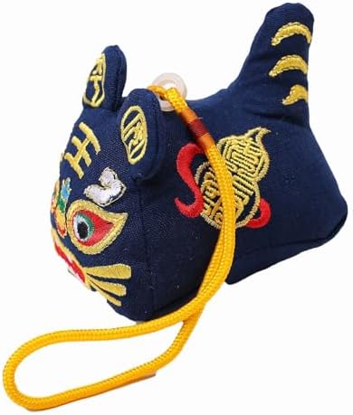 Handcrafted Mugwort Tiger Perfume Bag with Dangling Pendant