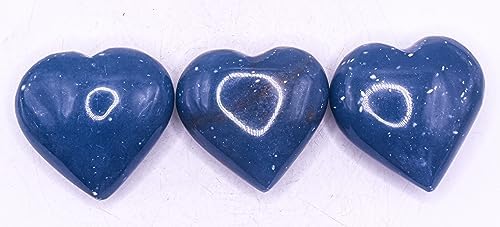 Blue Angelite Puffy Heart Natural Crystal Gemstone from Peru