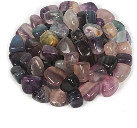 Justinstones 100 Grams Small Rainbow Fluorite Tumbled Stones Collection