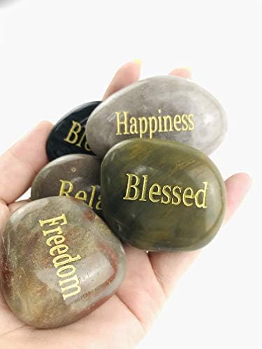24pcs Engraved Inspirational River Stones Gift Set