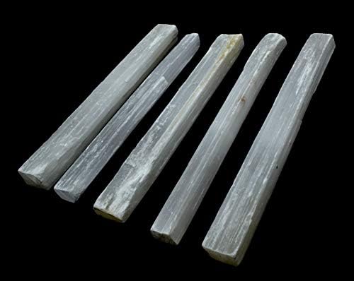 20PCS Selenite Sticks Natural White Crystal Mineral Rough Points