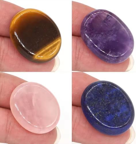 Oval Natural Stone Worry Stone for Meditation and Relaxation