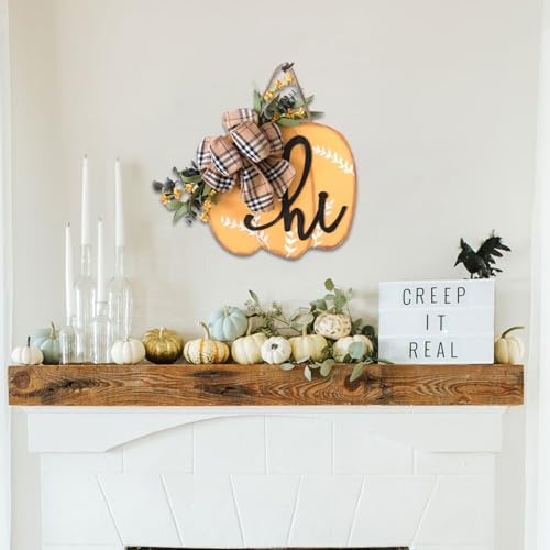 Idyllic Fall Harvest Pumpkin Wreath for Front Door