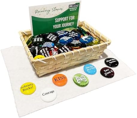Lifeforce Glass Stones Recovery Sobriety Affirmation Assortment 1