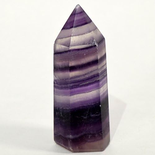HQRP Deep Purple Fluorite Point Crystal Stone Stick