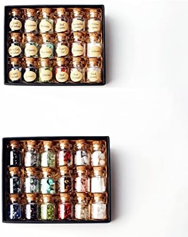 Natural Crystal Stones 18Pcs Meditation Set with Box