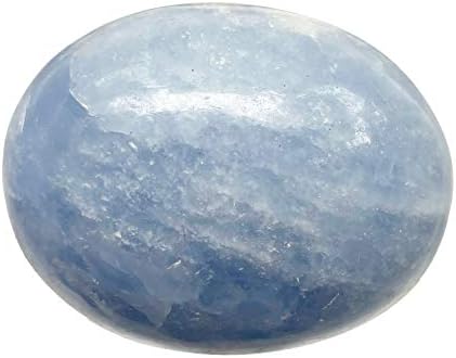 Fekuar Blue Celestite Palm Stones for Chakra Balancing and Meditation