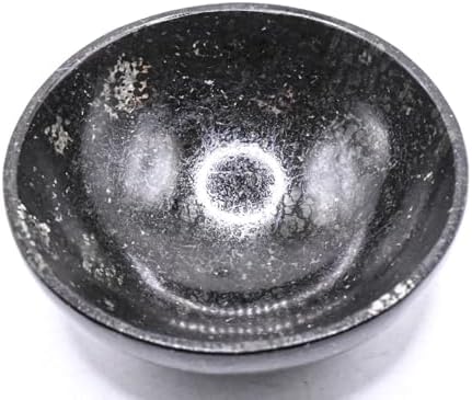 31 Inch Black Nuummite Carved Bowl Decor Collectible