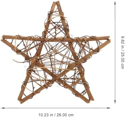 Artibetter Rattan Star Wreath DIY Crafts Base Hanging Wall Decor