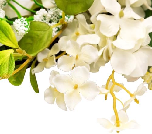 Northlight Peony and Rose Artificial Spring Wreath 24 White Green