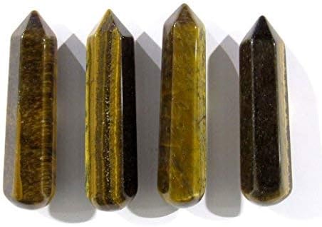 60MM Natural Gemstone Crystal 2 Wand with Velvet Pouch