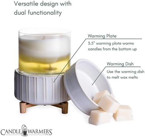 Candle Warmers ETC 2-in-1 Warmers for Candles and Wax Melts