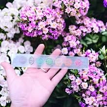 Selenite 7 Chakras Crystal Plaque for Meditation and Energy Healing