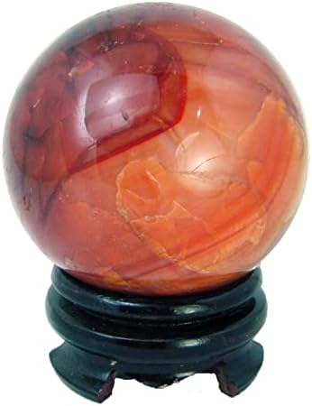 Carnelian Agate Sphere 82mm with Stand