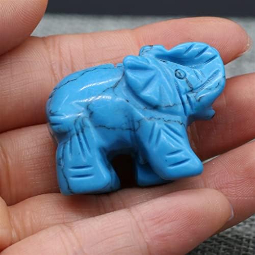 Natural Elephant Statue Rose Quartz Tiger Eye Home Decoration