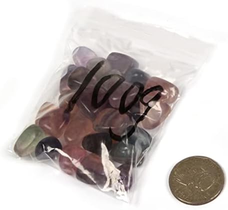 Justinstones 100 Grams Small Rainbow Fluorite Tumbled Stones Collection