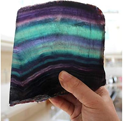 Rainbow Fluorite Slice Healing Crystal for Home Decor
