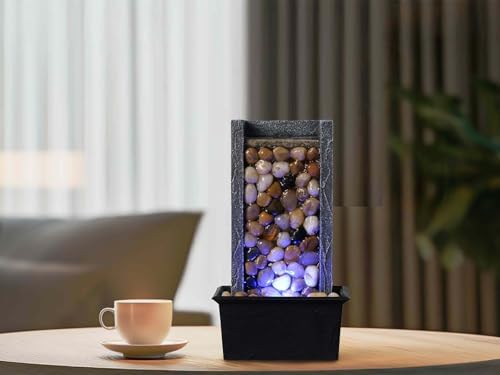 Kalona 106 Inch Indoor Waterfall Fountain with LED Lights